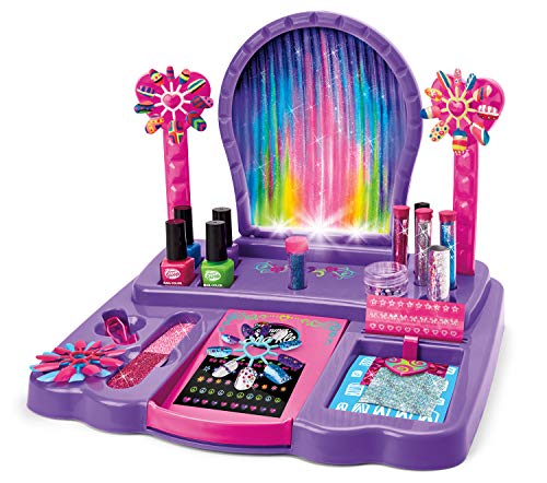 Kids Nail Art Kit with 8 Effects, Polishes, Glitter, Stencils & Dryer