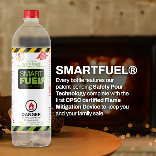 Bioethanol Fuel Pack of 6 - 6 Liters for Fire Pits and Indoor Burners