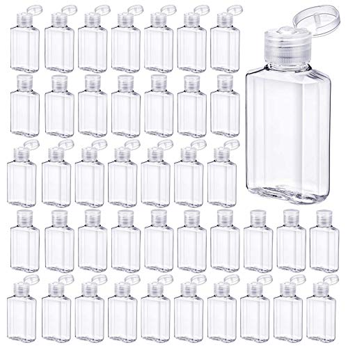 50 Pack Refillable Travel Bottles 2oz Leakproof Cosmetic Containers