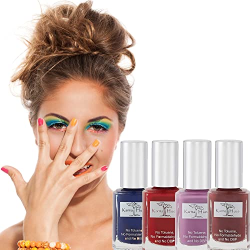 Natural Vegan Non-Toxic Nail Polish Set - Long Lasting & Eco-Friendly