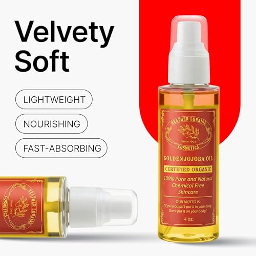 Organic Golden Jojoba Oil - Fragrance-Free 4 Fl Oz - Sensitive Skin Friendly