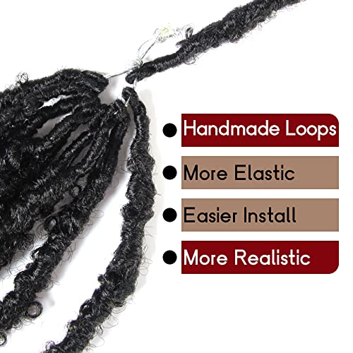 Long Butterfly Locs Crochet Hair 24 Inch - 6 Pack Natural Black (1B)