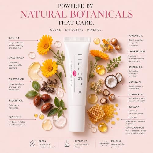 Organic Lip Filler Aftercare Balm with Arnica & Botanical Oils - Cooling Ceramic Applicator