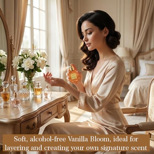 Zoha Vanilla Bloom Perfume Oil 1oz Travel Size Unisex Long-Lasting Fragrance