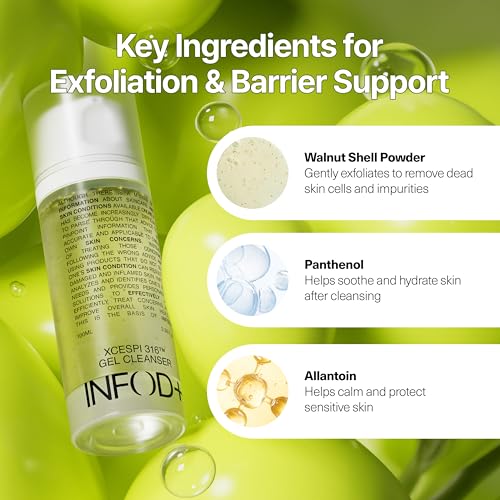 Gentle Low pH Facial Gel Cleanser for Sensitive Skin & Pore Care