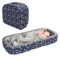 Toddler Travel Bed with Foam Rails & Storage Suitcase - Dark Blue
