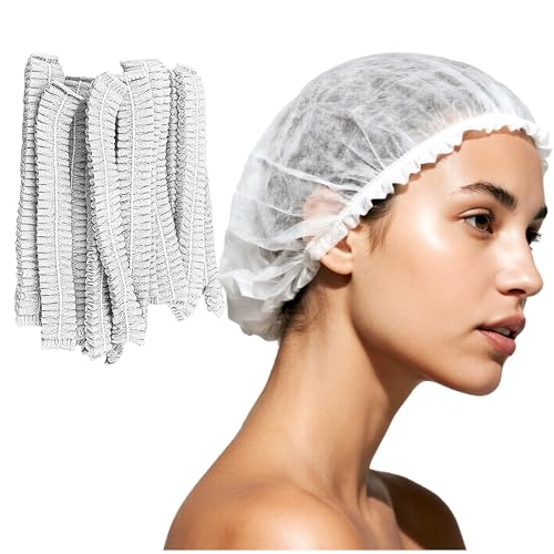Disposable Bouffant Caps, 21inches Hair Net, Elastic Dust Cap for Food Service, Sleeping Head Cover
