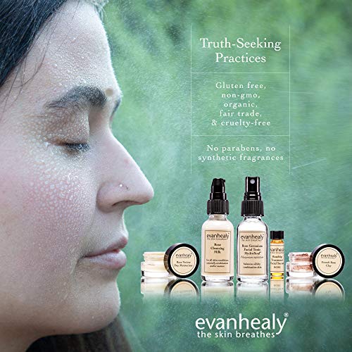 Balancing Rose Skin Care Set with Facial Mask & Cleanser - 5 Piece Travel Kit for Combination Skin