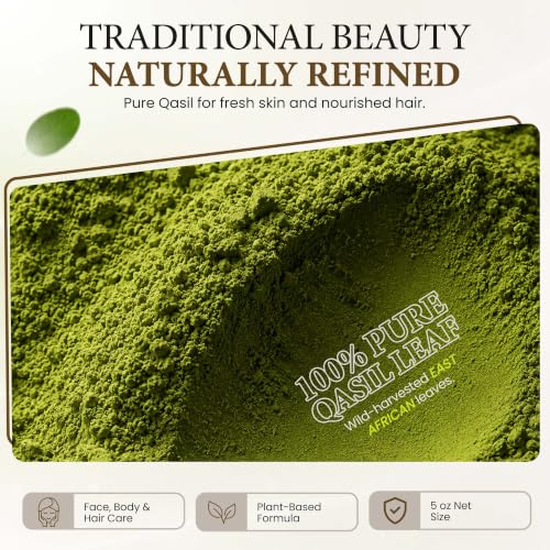Qasil Powder Face Body Hair Cleanser 5 oz - Organic Traditional Somali Beauty Ritual
