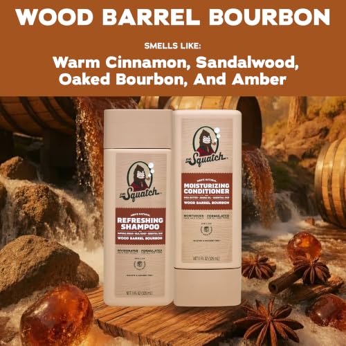 Men's Natural Shampoo & Conditioner Set with Bourbon Wood Barrel Scent - 11 fl oz, 2 Pack