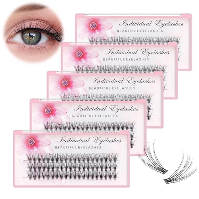 Bodermincer 20D 0.07mm Thickness 8-22mm To Choose Grafting False Eyelashes False Eyelashes Individual Natural Long Mink Fake Eyelashes Extension Handmade Bulk Wholesale (5 Packs-20mm)