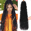 30 Inch Faux Locs Crochet Hair with Curly Ends - Soft Goddess Locs, Bohemian Style