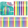 150 Pack Prepastel Disposable Toothbrushes with Toothpaste - Bulk Individually Wrapped