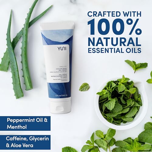 YUNI Beauty Body Gel-Cream ? Hydrating Skincare ? Cooling Gel ? Tones & Firms ? Soothing Cream ? Post-Workout Body Cream & Moisturizer ? Vegan ? 8 fl oz