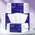 Disposable Face Towels 100 Count Dual-Textured Pack of 6 - Soft Cotton Face Wipes