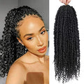 8 Packs 18 Inch Passion Twist Crochet Hair Extensions for Women - Curly Braiding Synthetic Hair