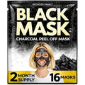 Activated Charcoal Face Masks Skincare 2 pack (16 sachets) - Korean Skin Care Products - Face Mask Peel Off Skin Care - Gently Cleansing Charcoal Face Mask for Men & Women Face Care