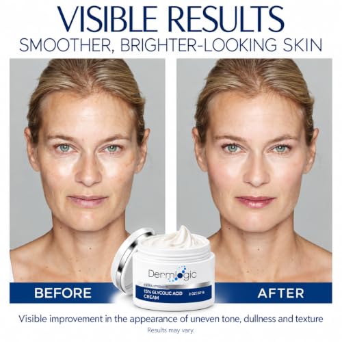 Glycolic Acid 15% Face & Body Exfoliating Cream for Anti-Aging & Brightening