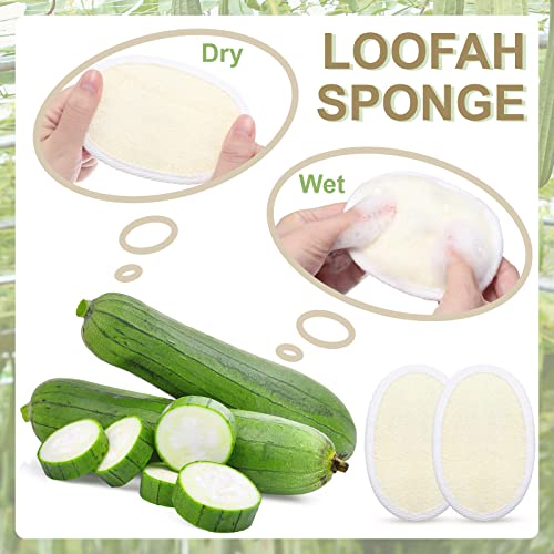 50 Pieces Natural Loofah Bath Sponges Exfoliating Body Scrubbers for Men Women - Pack of 50 - Close to Skin