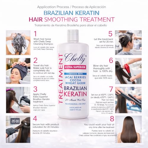 Brazilian Keratin Shampoo & Clarifying Hair Care Combo with Acai & Cocoa