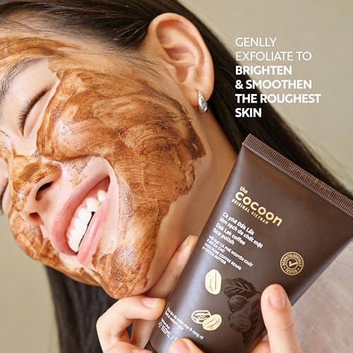 Cocoon Original Vietnam Coffee Face Scrub - 150ml Facial Exfoliator with Cocoa Butter - Gentle Skin Renewal