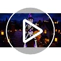Halloween Inflatable Skeleton Wizard 12 FT with Broom & Pumpkin - Roof Skeleton Variation