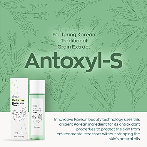 Elizabeth Mott Hydrating Hyaluronic Toner - 2?in?1 Serum & Toner Hyaluronic Acid & Antoxyl Extract - Lightweight Korean Skincare for Hydration, Pore Minimizer & Glow ? Vegan & Cruelty-Free, 150?ml