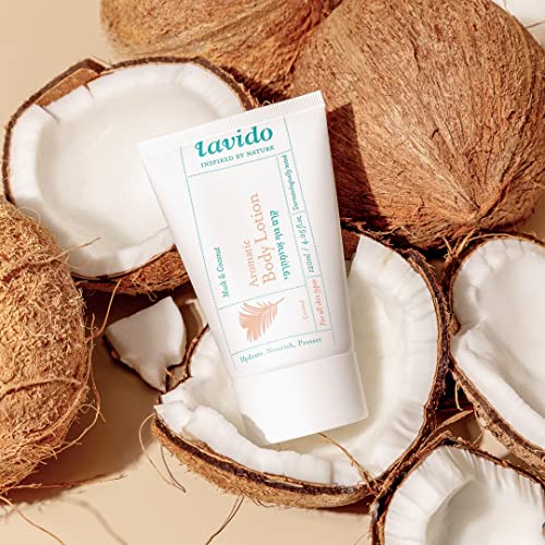 Lavido - Natural Aromatic Body Lotion | Clean, Non-Toxic Skincare (Musk & Coconut, 4.05 fl oz | 120 ml)