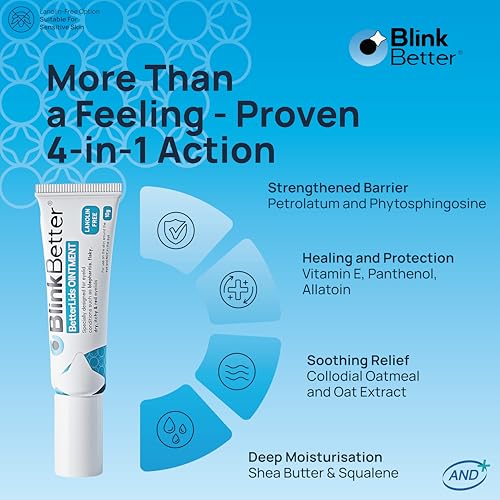 Lanolin-Free Eyelid Care Bundle ? Hydrating Eyelid Ointment (10g) + Tea Tree Oil Eyelid Wipes (20ct) ? Soothe Dry, Itchy, Red & Sensitive Lids ? Gentle, Nourishing Daily Eye Care