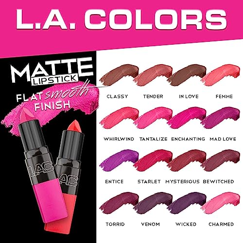 Matte Lipstick Pack of 6 - Long-Lasting, Vibrant Lip Color for Flawless Look
