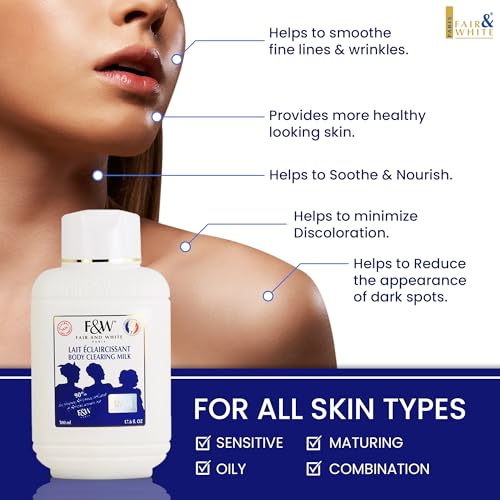 Body Clearing Milk Lotion for Dry Skin - Fair Skin Tone, 17 fl oz