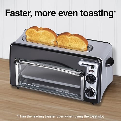 Hamilton Beach 2-in-1 Countertop Toaster Oven & 2-Slice Toaster - Compact Kitchen Appliance