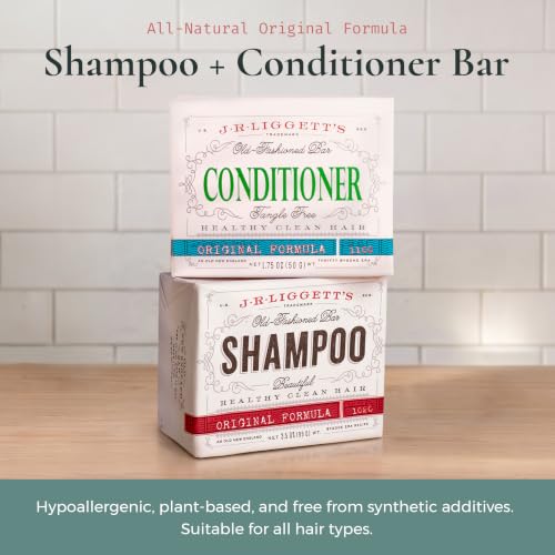Plastic-Free Shampoo & Conditioner Bar Set - Eco-Friendly Hair Care, 3-Pack
