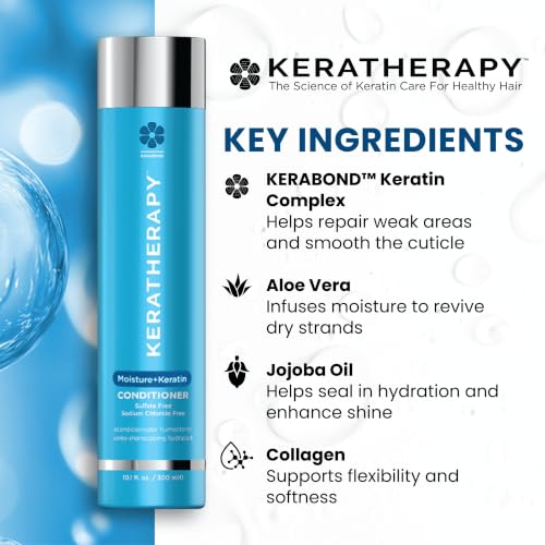 Keratherapy Keratin Infused Moisture Conditioner - 10.1 Fl Oz, Pack of 1 - Hydrating & Repairing for Dry Hair