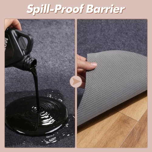 9' x 12' Non-Slip Rug Pad - Felt & Rubber Underlay, Waterproof, Thick