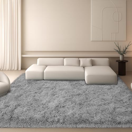 Grey Fluffy Shag Area Rug 8x10 Feet Non-Slip Thick Soft Carpet for Home - Variation of THIS listing