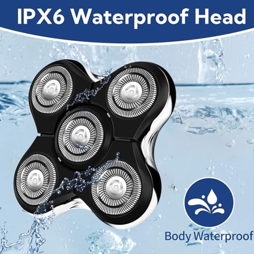 Gray Replacement Head for Remington Balder Pro XR7000 Shaver - Compatible with 5 Dual Track Blades