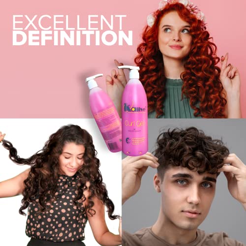 Curl Gel for Curly Hair 2-Pack - Defines & Moisturizes Soft Bouncy Curls