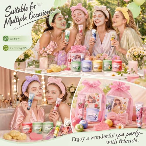 Dimore 130 Pcs Spa Party Supplies & Gifts Set for Girls & Women - Bulk Skincare & Favors