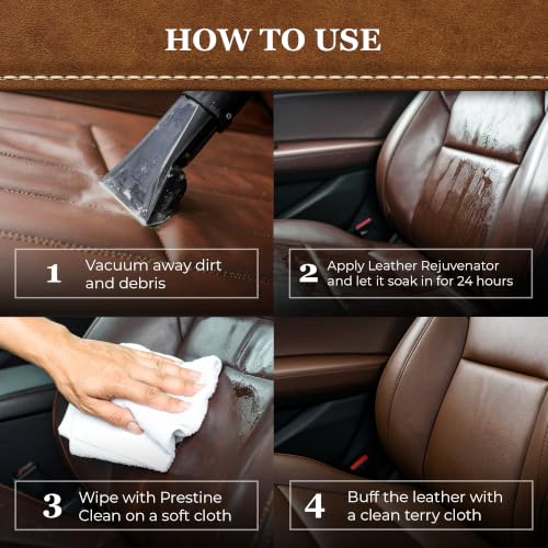Leatherique Prestine Clean 8 oz Leather Cleaner & Conditioner - Gentle Car & Furniture Leather Care - Variation of THIS listing