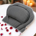 Idle Hippo Grey 4D Air Mesh Bath Pillow - Neck & Back Support for Tub & Spa