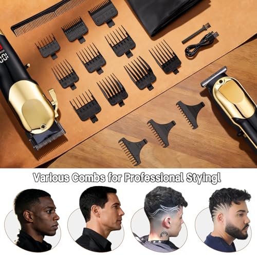 Professional Cordless Hair Clippers & Trimmer Set for Men with 23 Accessories