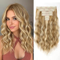 KooKaStyle 14 Inch Honey Blonde Clip-In Wavy Hair Extensions F26/613#