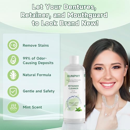 Ultrasonic Retainer Cleaner Solution Concentrate for Dentures & Mouth Guards