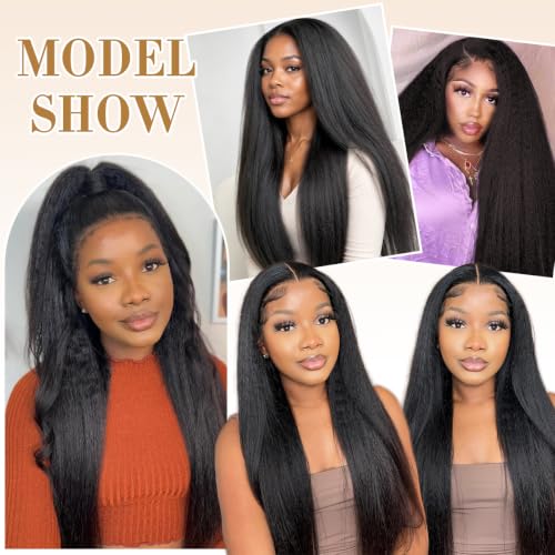 KS #1B Natural Black 14 Inch Kinky Straight Clip-In Hair Extensions 8pcs 110g
