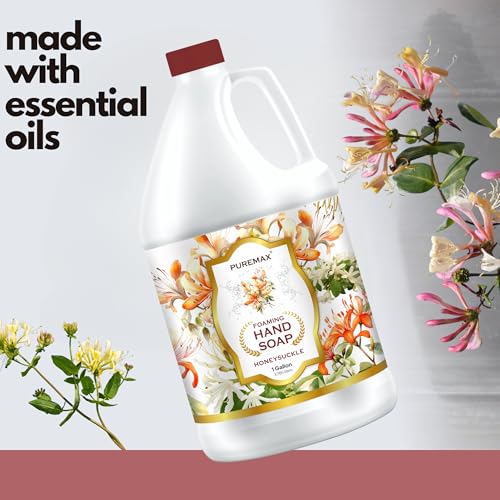 Honeysuckle Foaming Hand Soap Refill - Essential Oils, 128 Fl Oz, Moisturizing, Made in USA (Variation of THIS listing: Honeysuckle / 128 Fl Oz)