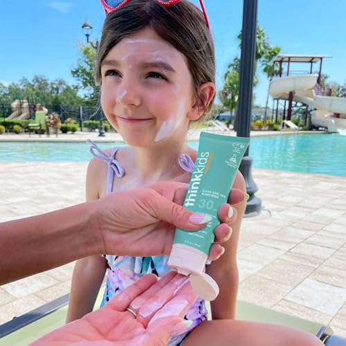 Thinkkids SPF 30 Mineral Sunblock 3.01 fl oz Pack of 2, Reef-Safe Broad Spectrum Children's Sunscreen