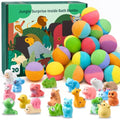 Kids Jungle Bath Bombs with Surprise Animal Toys - Safe, Fun Gift Set