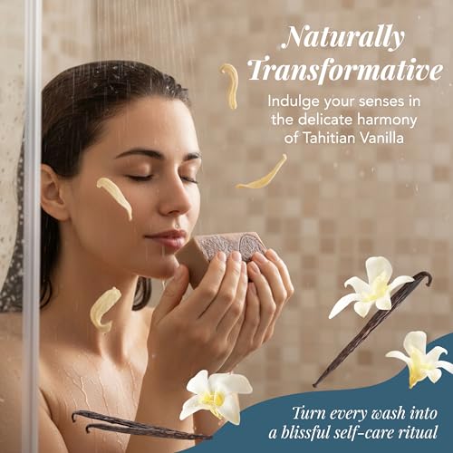 Saavy Naturals Bar soap Tahitian Vanilla Clean,Plant-Based Ingredients - Made In USA Sensitive Skin Sulfate Free Organic Bar Soap Creamy Lather Soap Gift Sets for Women, 5 Oz, 2 Pack