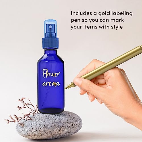 Glass Spray Bottles for Essential Oils & Perfumes, Refillable 2oz Set of 12